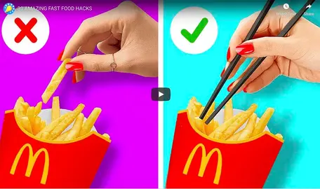 ¡Trucos increíbles que podrás hacer en casa con comida rápida!