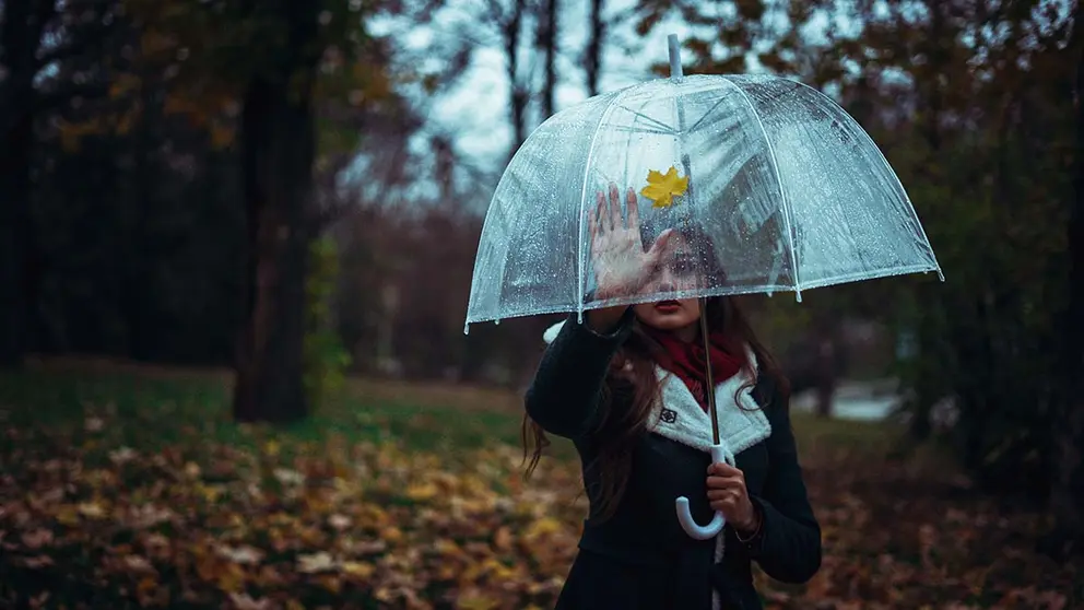 Paraguas transparentes para hacer frente a la lluvia otoñal con estilo. Foto Unsplash.