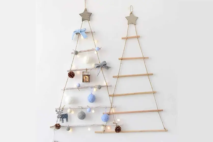 5 árboles de Navidad de madera originales con los que decorar tu casa. Foto Amazon.