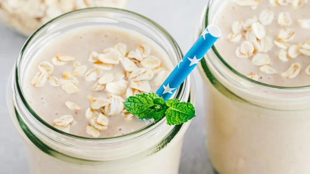 Batido de avena y manzana