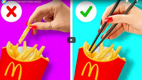 ¡Trucos increíbles que podrás hacer en casa con comida rápida!