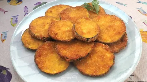 ¿Cómo hacer berenjenas rebozadas? Receta fácil, crujiente y deliciosa de berenjena. Foto de: Y qué comemos.