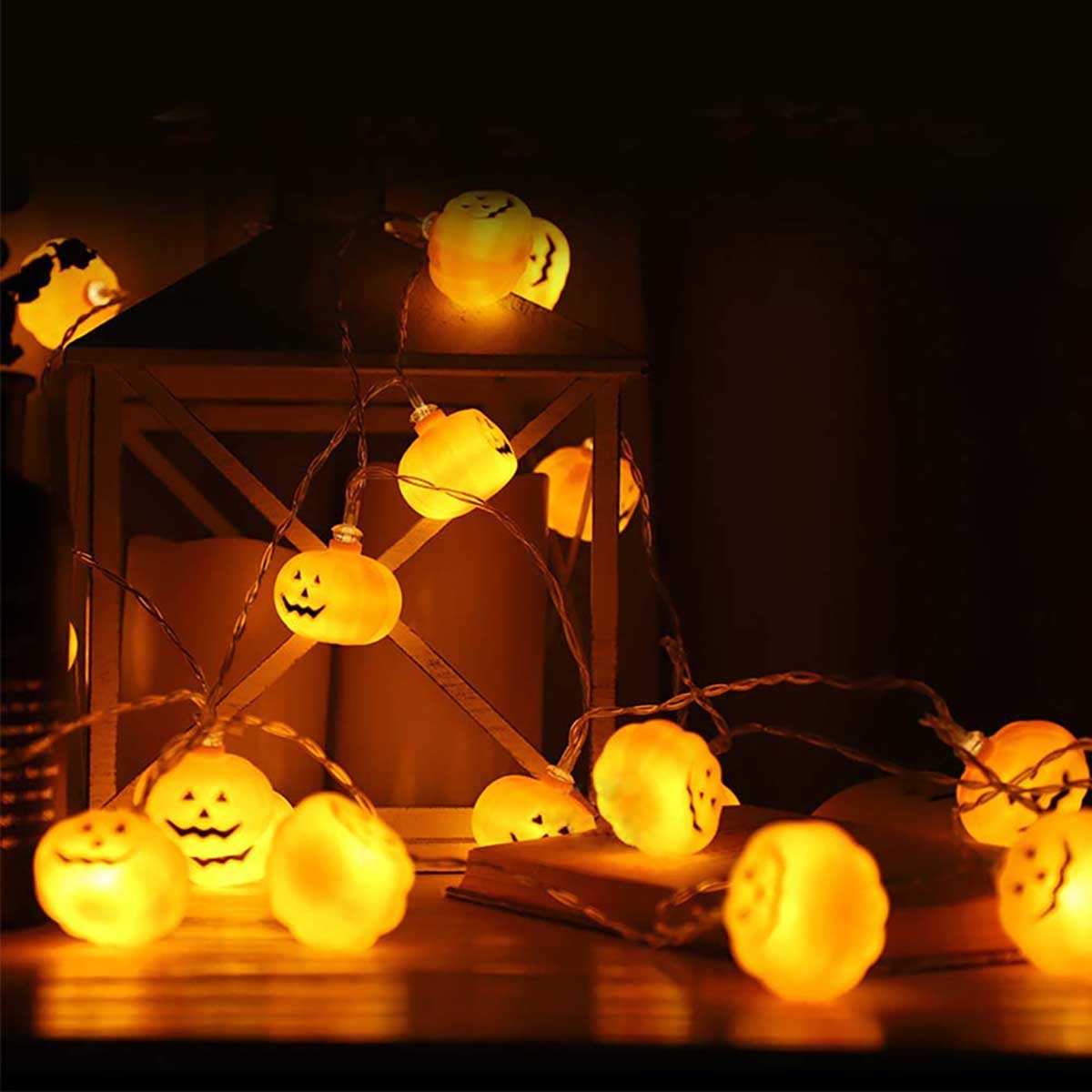 luces de colores calabazas halloween amazon