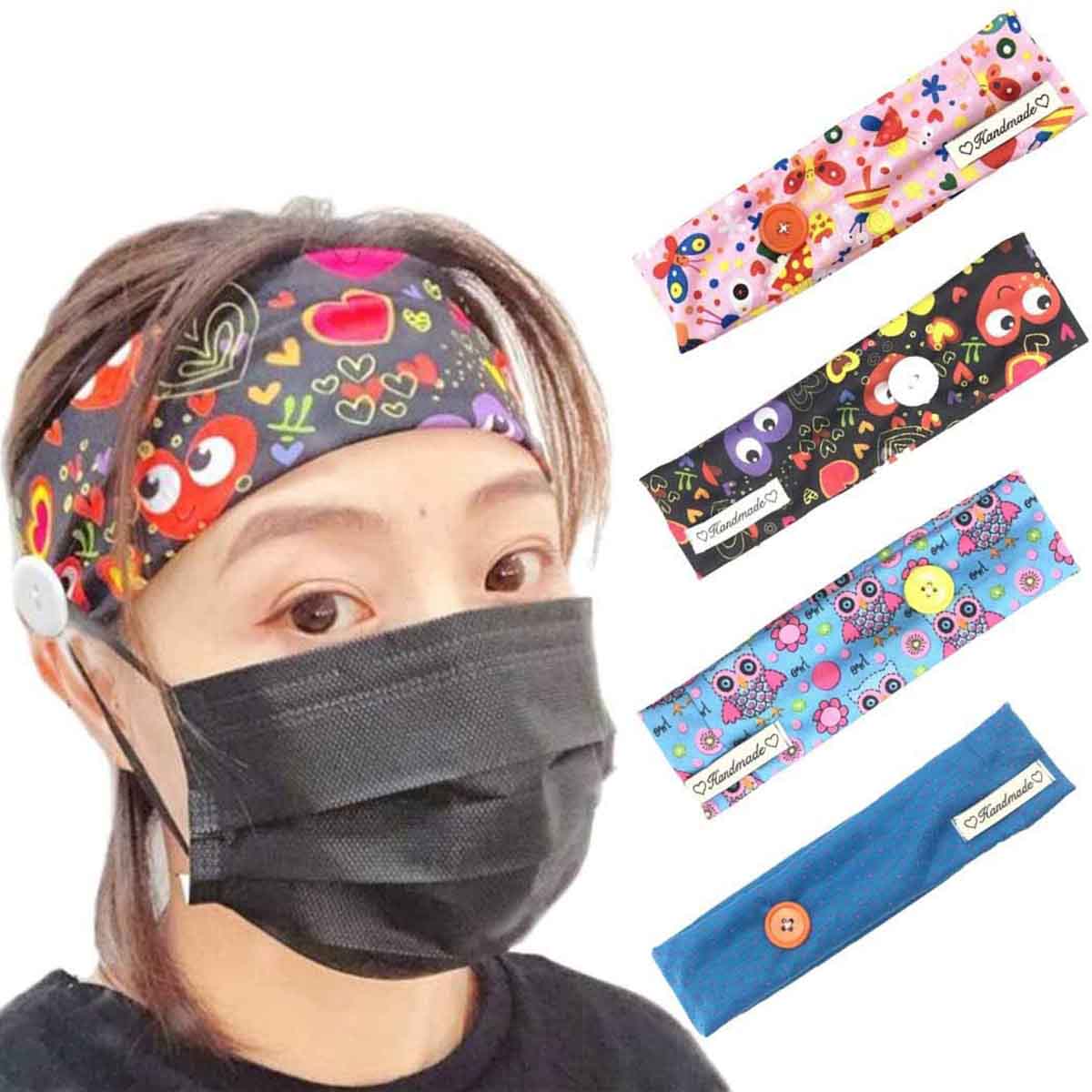 Uso de mascarilla: sujetar mascarilla diadema