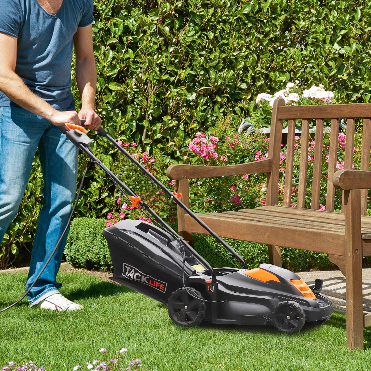 TACKLIFE Cortacésped Eléctrico