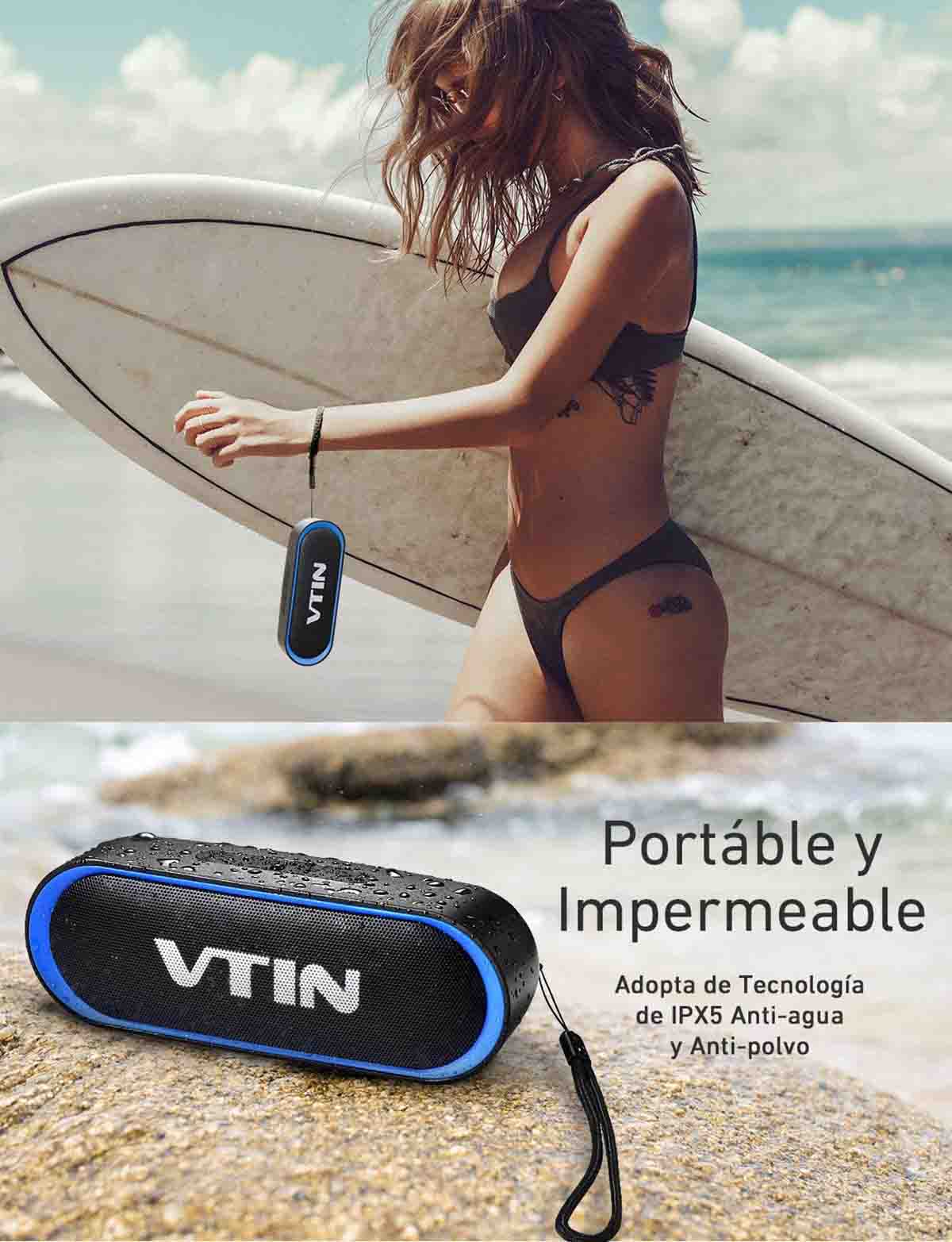 altavoz impermeable bluetooth -vtin