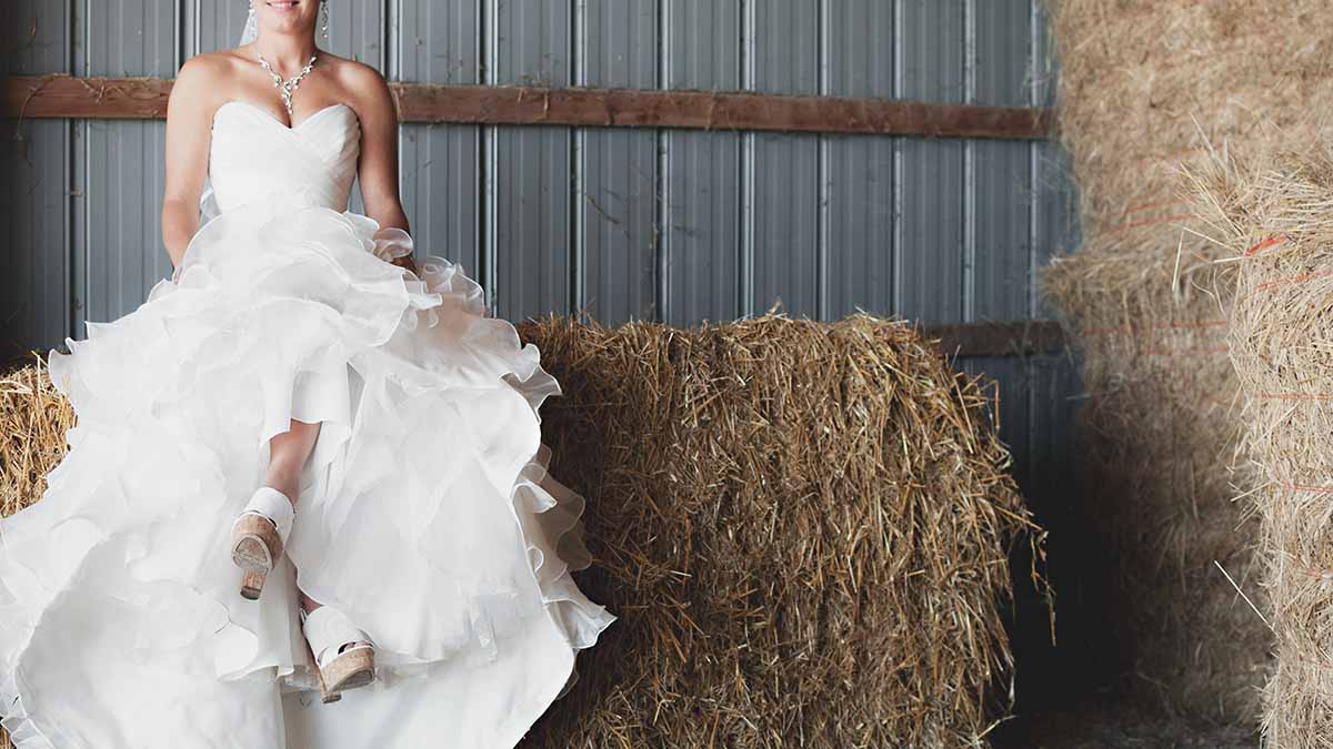 Bodas verano: vestido de novia campo