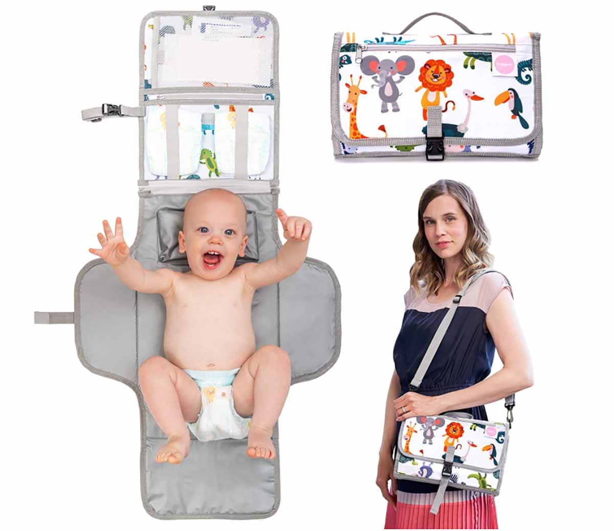 cambiador de pañales portátil viaje bebés amazon
