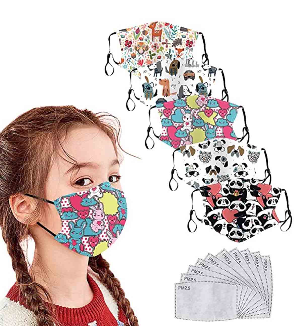 mascarilla reutilizable con filtro niños