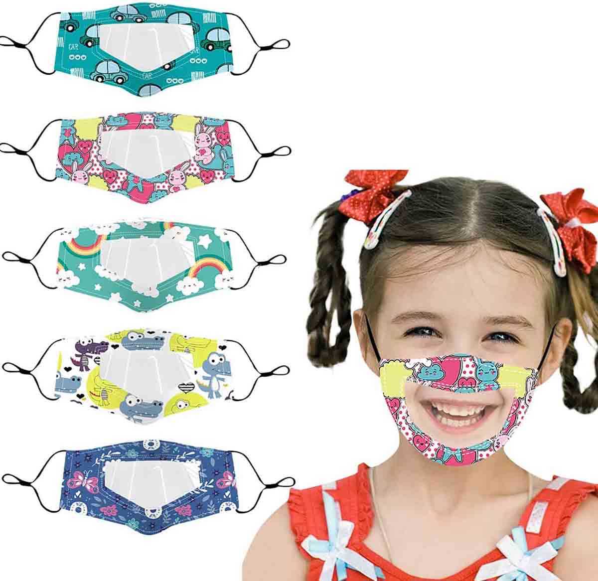 mascarilla transparente para niños en amazon