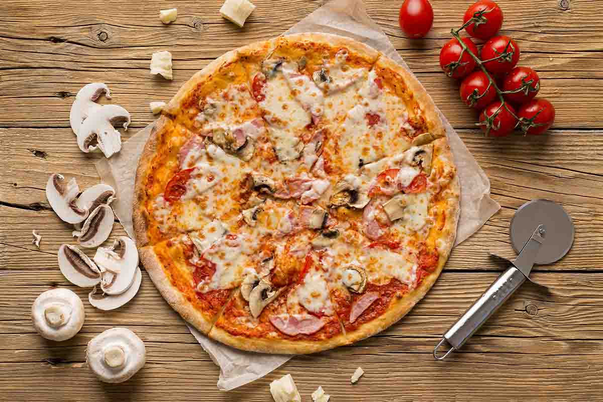 Receta de pizza de setas