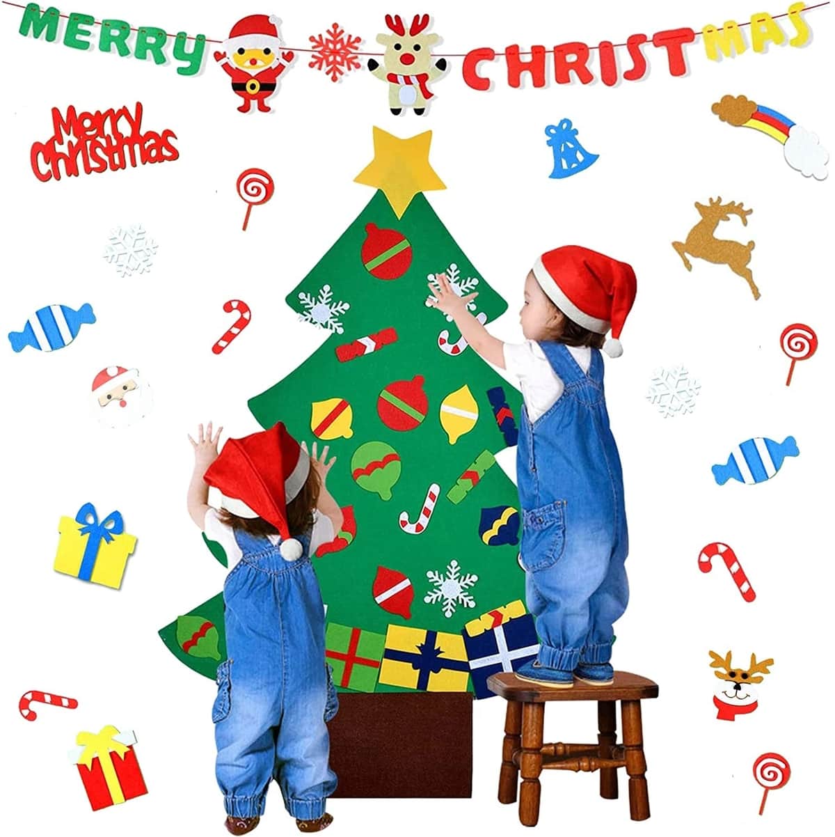 Decoración navideña puerta