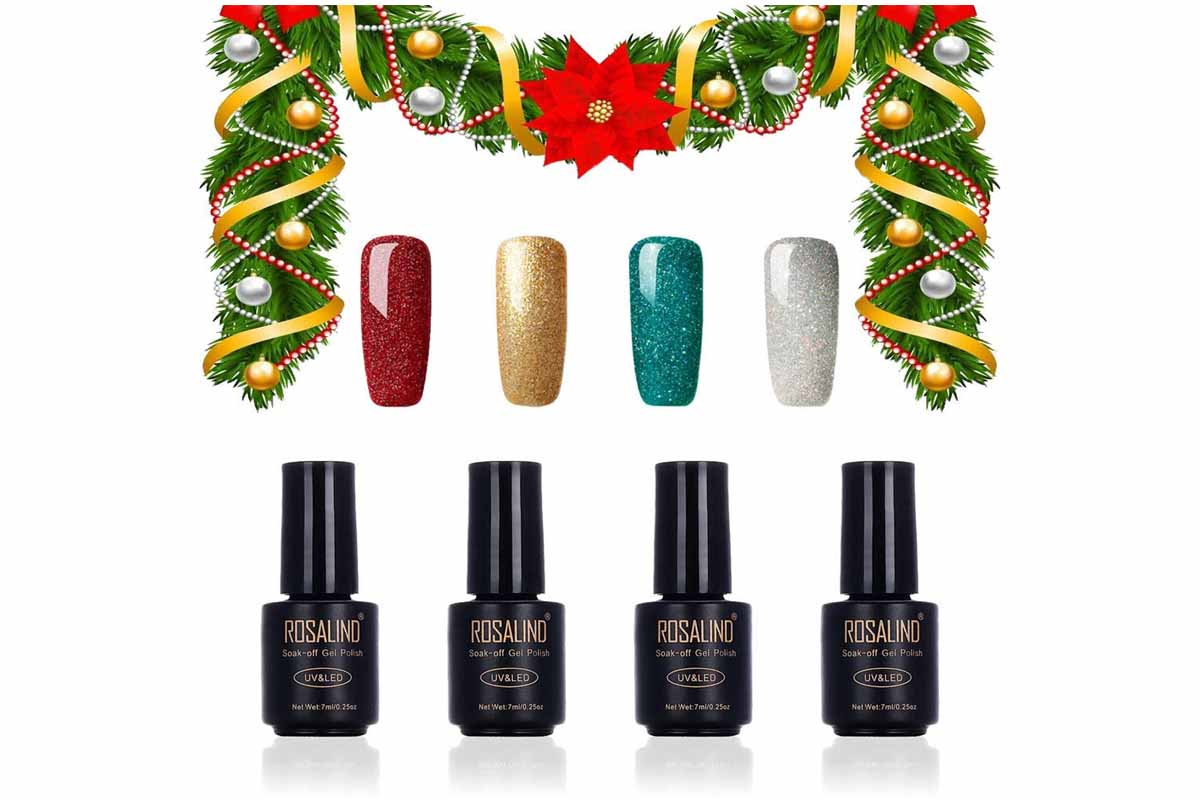 esmaltes uñas glitter amazon navidad 2020 decoración