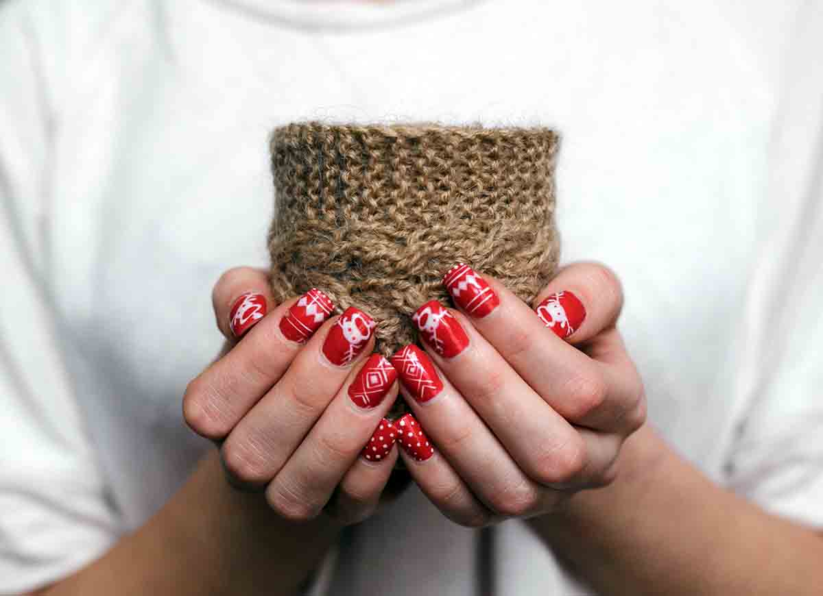 uñas navidad decoración uñas navidad foto freepik