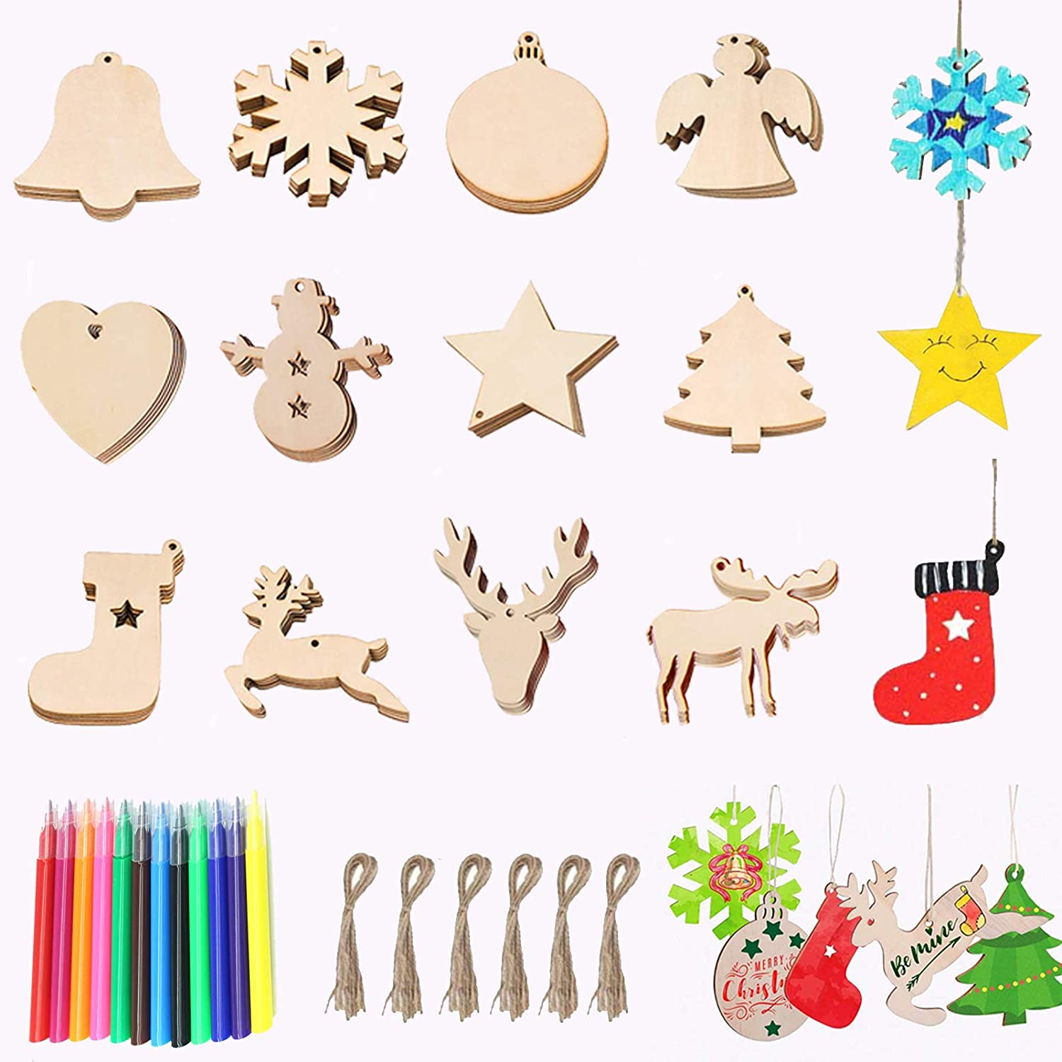 MOULLY 60 piezas Adornos Navideños
