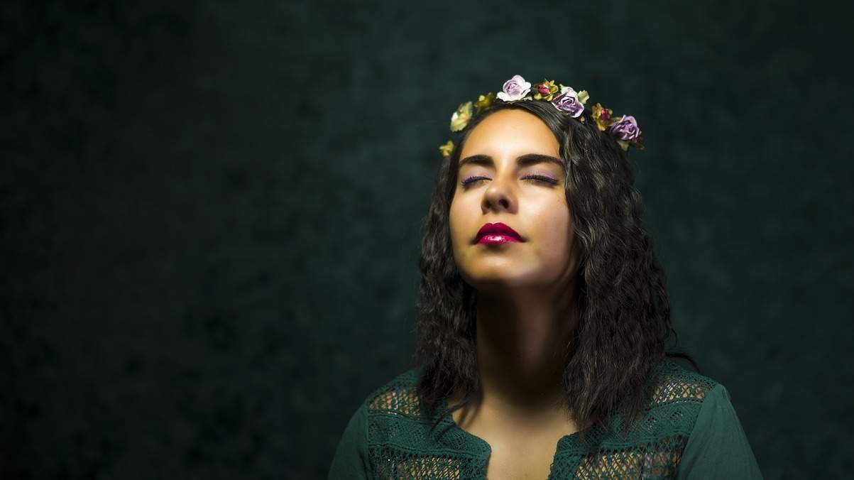 Mujer maquillada